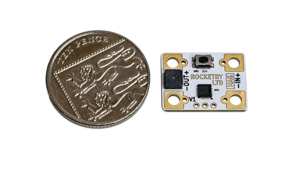 Magneettinen kytkin, älykäs valinnaisella tulolla ja summerilla - 35A huippu 10A jatkuva - 2.9V - 12V tulo, 2 image model rocketry