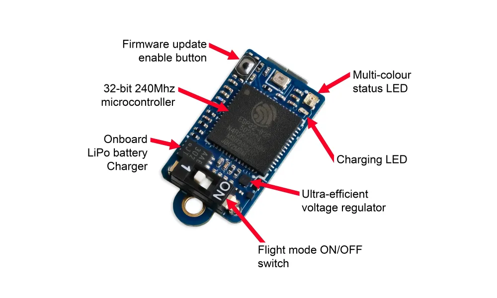 Nano V1 lille 50Hz højdemåler, kun 1,35 gram 19 mm x 10 mm, flyvelogging model rakethøjdemåler, 3 image model rocketry