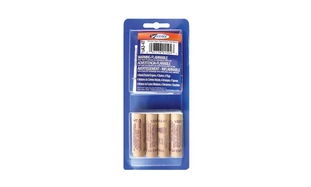 Estes 1/2A3-4T Modell-Raketenmotoren (4er-Pack), 13-mm-Motoren – Mini