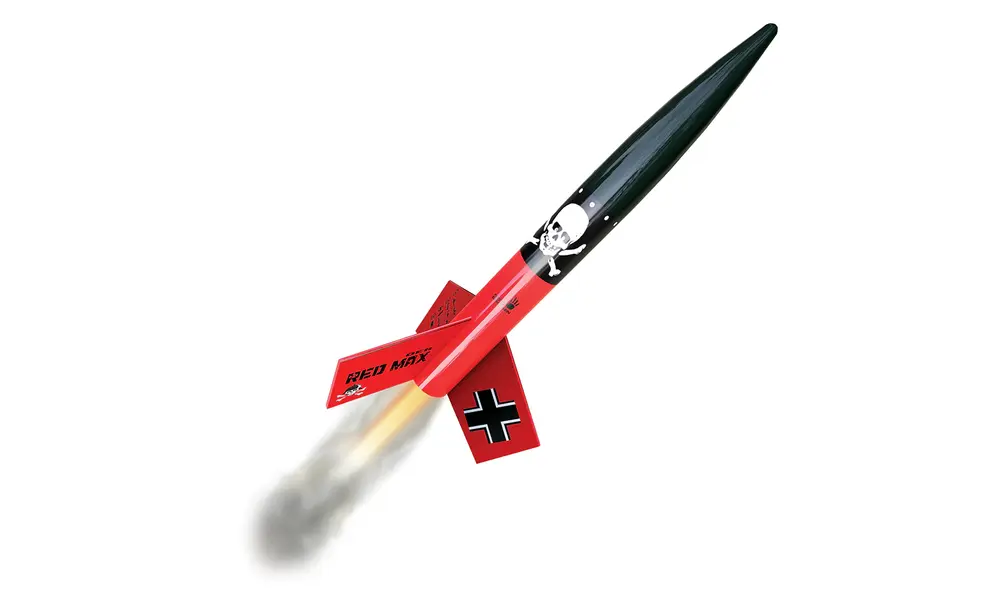Modelová raketa Der Red Max úrovně 1, motory Estes s 18mm úchytem a BC, 8 image