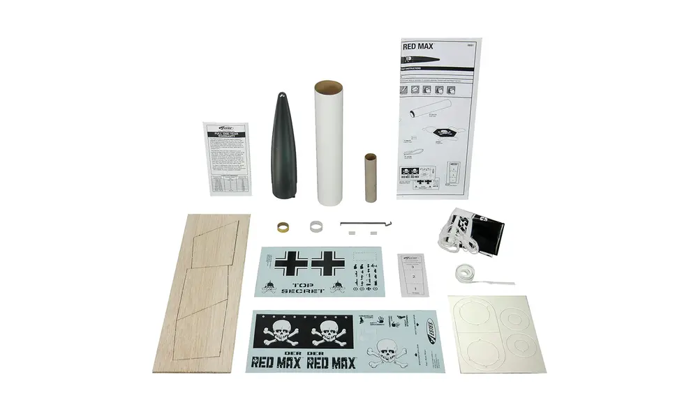 Modelová raketa Der Red Max úrovně 1, motory Estes s 18mm úchytem a BC, 4 image