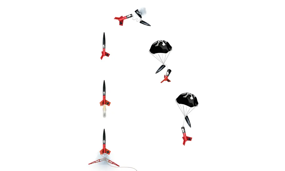 Modelová raketa Der Red Max úrovně 1, motory Estes s 18mm úchytem a BC, 6 image