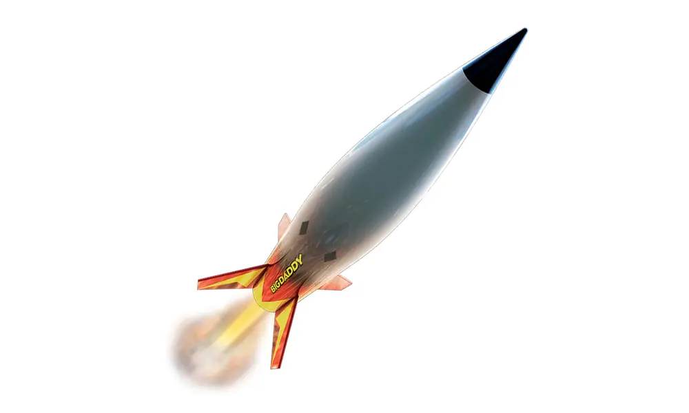 Estes Big Daddy raketmodellbyggsats, klassiska Estes 75mm CE-motorer, 3 image model rocketry