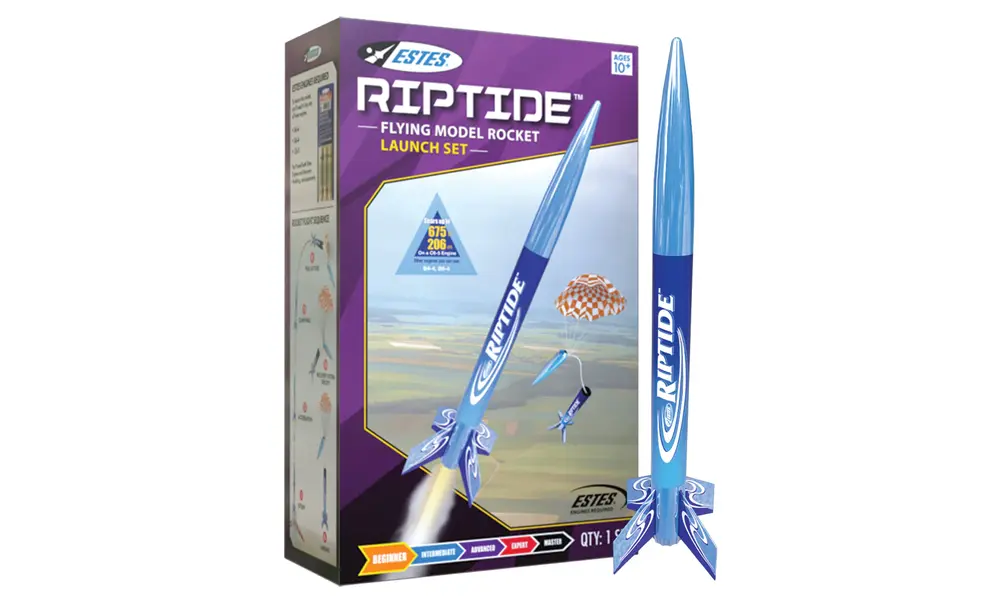 Luxusní odpalovací sada Riptide připravená k letu - Obsahuje 3 motory, vatu a baterie - Estes, 3 image