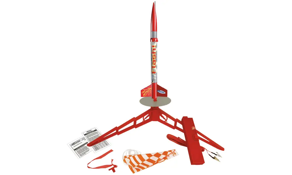 Startovací sada pro starty Luxusní Flash, vše pro 3 starty, model rakety Estes s motory E2X