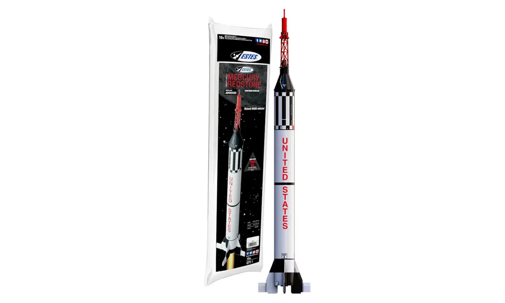 Stavebnice modelu rakety Mercury Redstone - 18mm C motory pro montáž v měřítku 1:34