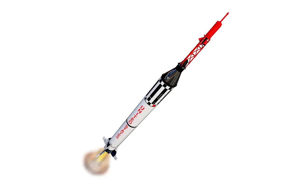 Stavebnice modelu rakety Mercury Redstone - 18mm C motory pro montáž v měřítku 1:34, 4 image