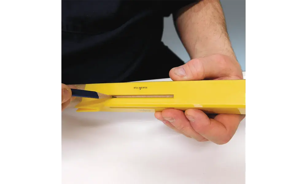 Tube marking guide, 3 image model rocketry