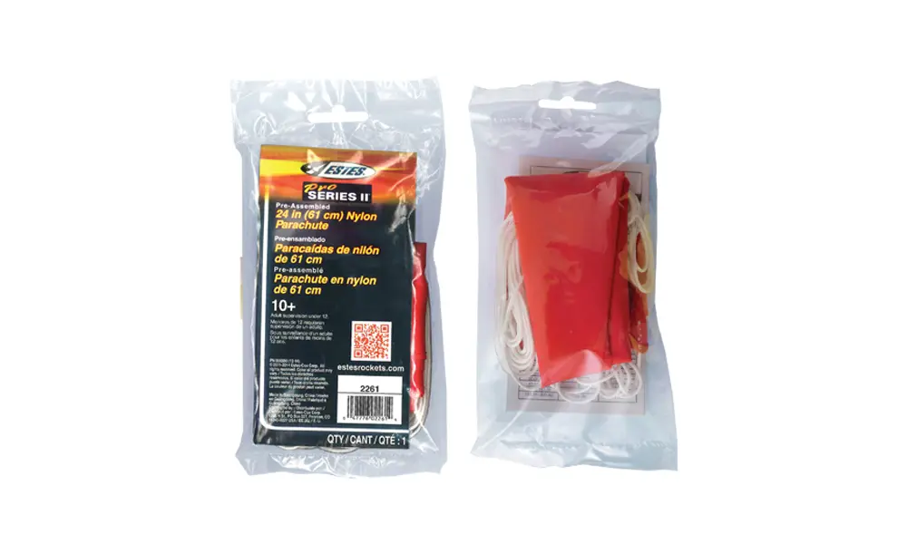 Estes Pro Series II 24" (610mm) Nylon Parachute, Other product options: 24" 610mm Estes Pro Series Nylon Parachute, 3 image model rocketry