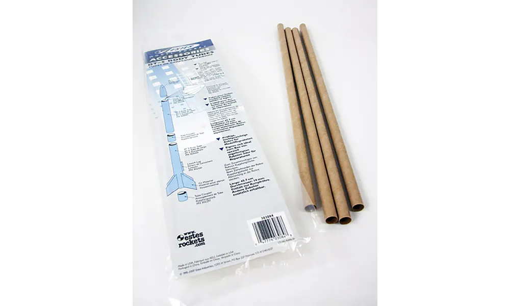 Estes BT-5 Körperrohre (4er-Pack) – 13,2 mm Innendurchmesser – 13,8 mm Außendurchmesser, Produktoptionen: Estes BT5 13,2/13,8 mm (4er-Pack)