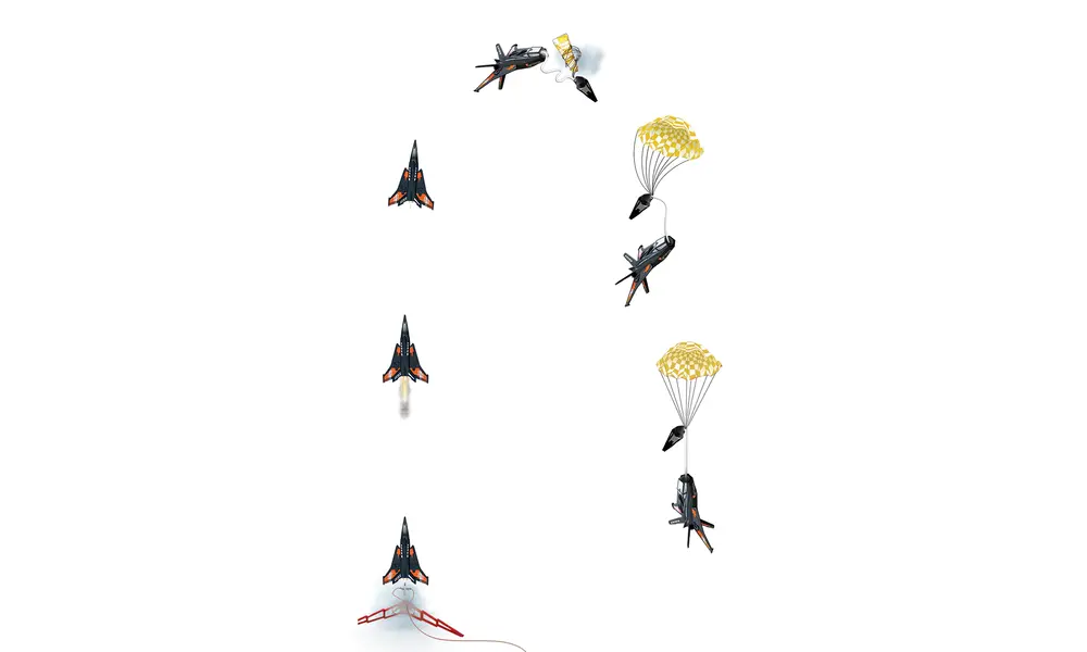 Deluxe Space Corps Centurion starter launch set -ready to fly, 3 motors - Estes, 8 image model rocketry