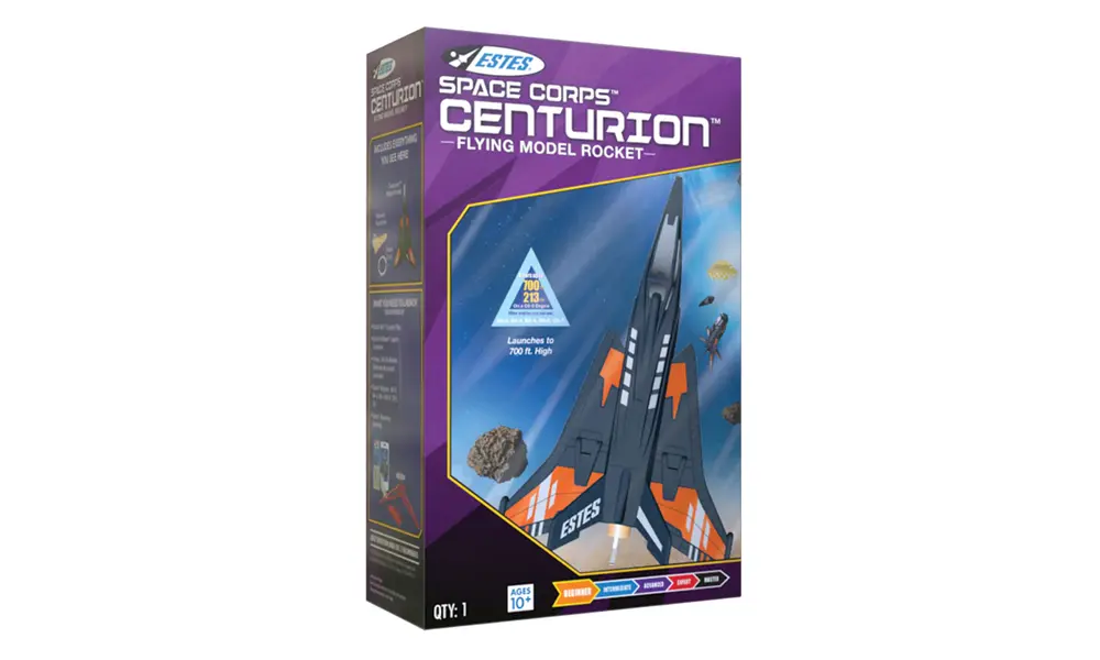Deluxe Space Corps Centurion starter launch set -ready to fly, 3 motors - Estes, 11 image model rocketry