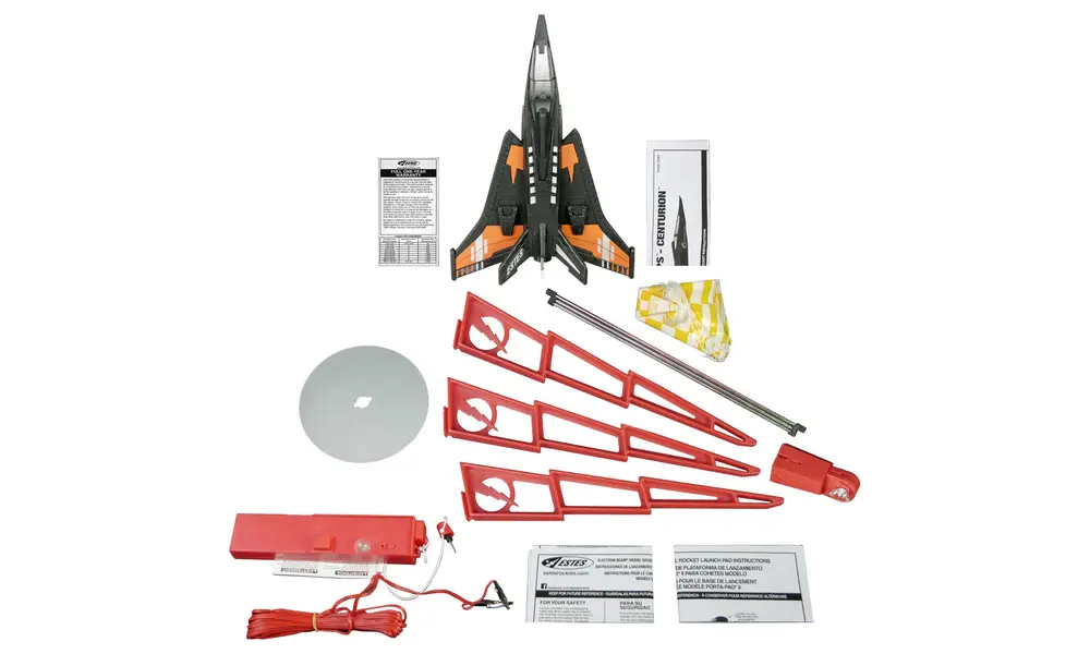 Deluxe Space Corps Centurion starter launch set -ready to fly, 3 motors - Estes, 7 image model rocketry