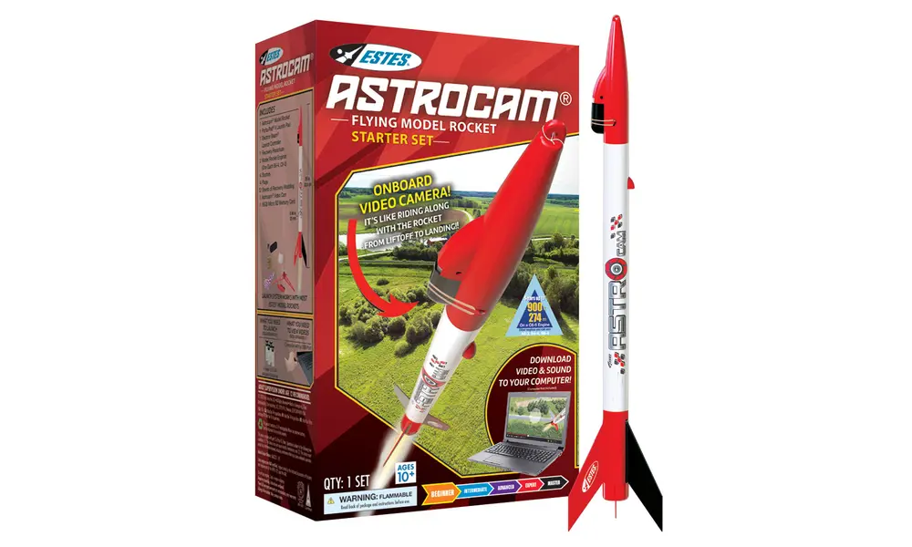 Estes Astrocam model rocket starter set- 25mm Rocket with Camera 18mm A motors Ready to Fly, Other product options: Astrocam Rocket - Starter set model rocketry