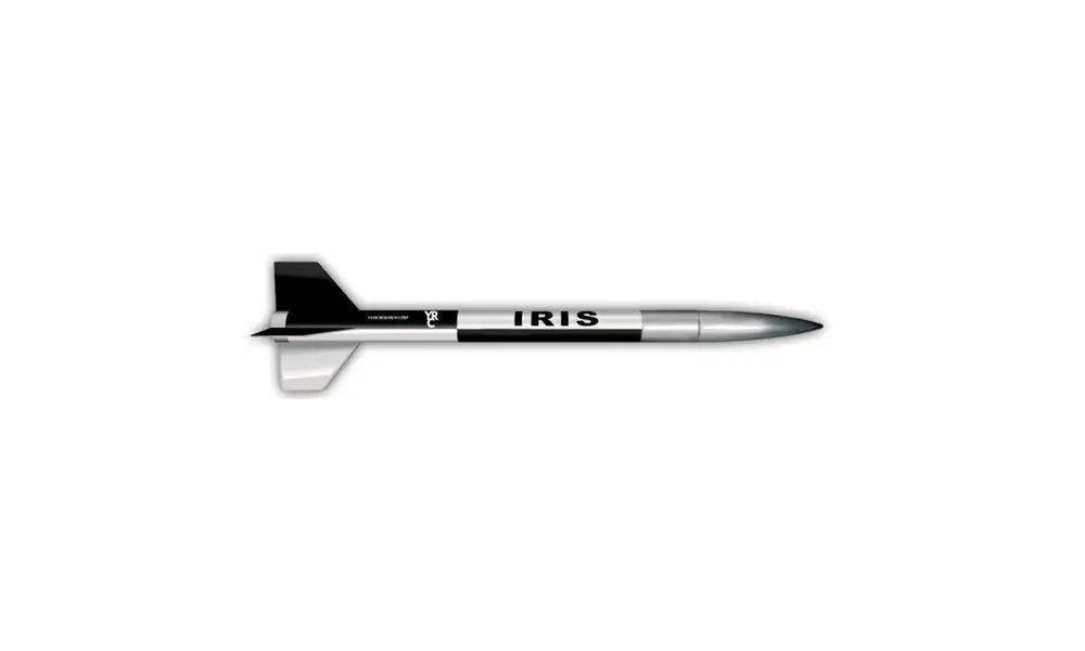 Iris 1,6" (41 mm) modellraketbyggsats DG-motorer 29 mm fäste flyger till 1500 meter, 4 image model rocketry