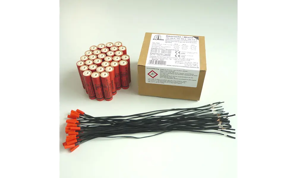 Klima ABC Team pack including electronic igniters (30 pieces) rocket motors engines bulk, Other product options: Klima bulk pack - ABC - 30 pack model rocketry