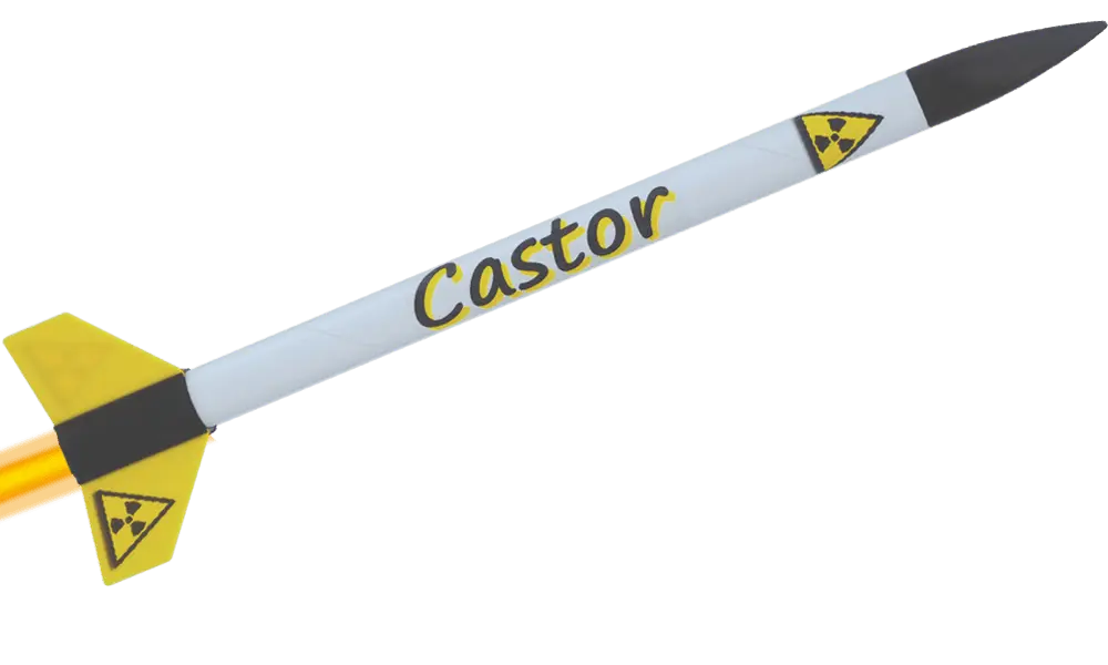 Klima Castor rakettmodellbyggesett – Rask og enkel rekkevidde – Sett av høy kvalitet, enkelt å bygge og fly! model rocketry