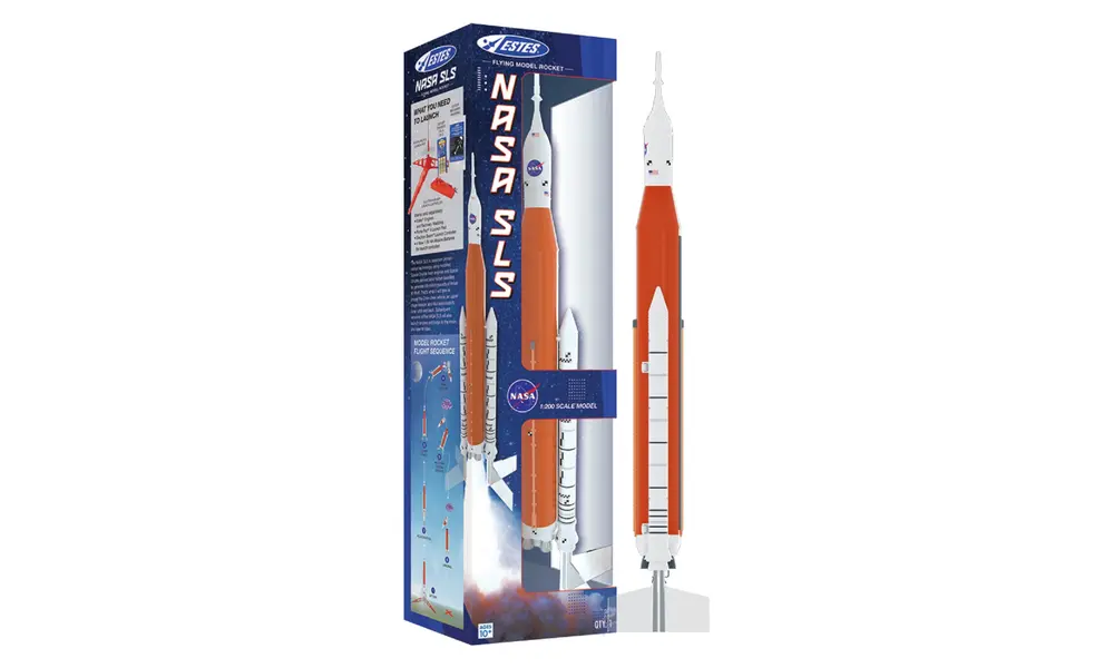 NASA SLS Scale Model Ready to Fly Estes Model Rocket Kit con 3 motores C y guata