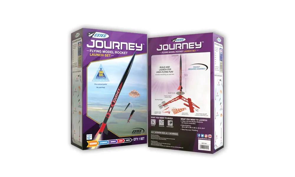 Deluxe Journey Ready to fly launch set - includes 3 motors & wadding - Estes, 8 image model rocketry