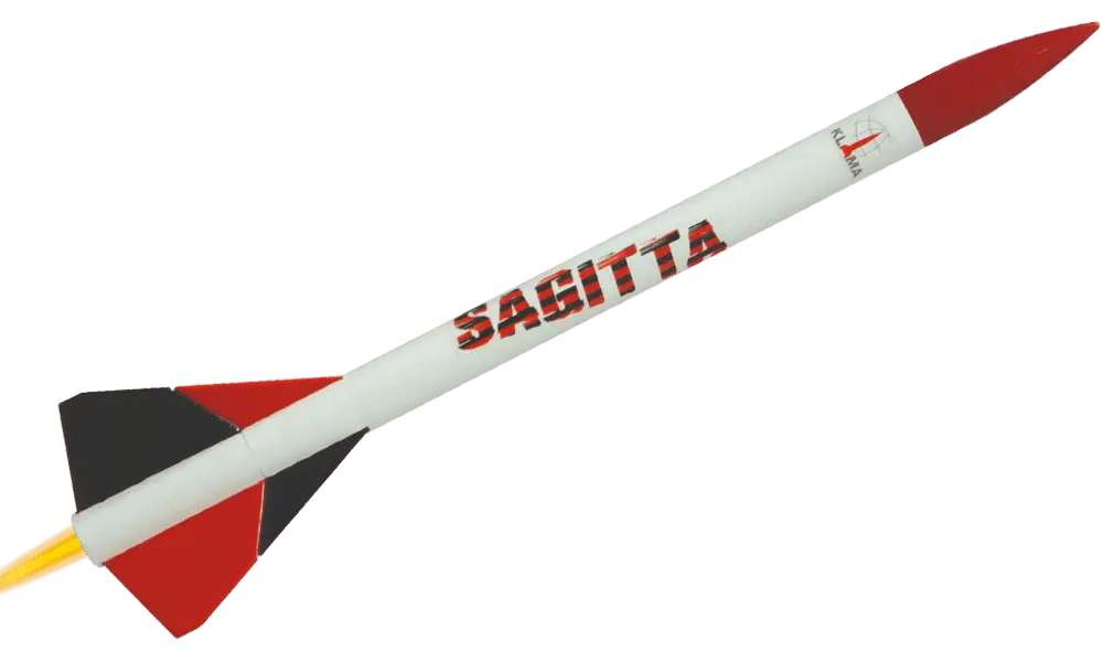 Klima Sagitta Modellraketenbausatz - Hochfliegende 2-Stufen-Rakete, ein Bausatz von hoher Qualität