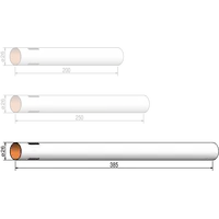 Body tube 26mm x 385mm - 3 slots - airframe Klima model rocketry