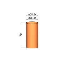 Coupler for 35mm tubes (34mm OD) model rocketry