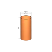 Łącznik do rur 75 mm (72,6 mm OD) - długość 150 mm