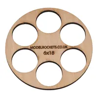 2x BT80 (65mm) 6x18mm centering ring (3mm plywood), Other product options: BT80 6x18mm model rocketry
