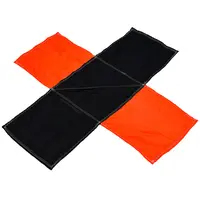 24" (610mm) Ultra-X Type reinforced topflight parachute (Neon Orange / Black) model rocketry