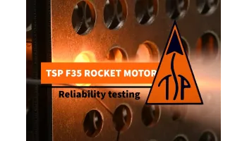 TSP rocket motors static test of 24x F35 motors