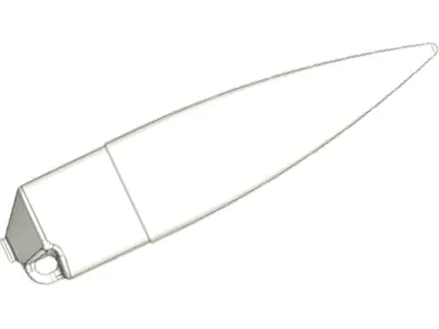 35mm Nosecone tip, White ABS Plastic, Other product options: Klima nosecone 35mm white model rocketry