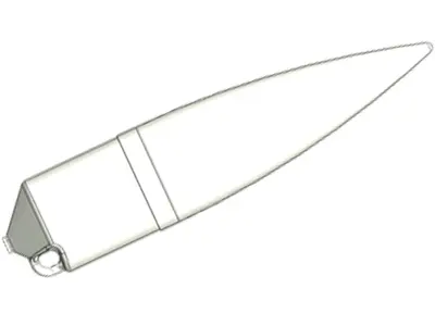 50mm Nosecone tip, White ABS Plastic, Other product options: Klima nosecone 50mm white model rocketry