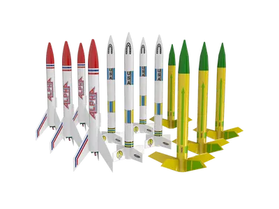 AVG bulk pack (12 rockets) Estes model rocket kits, 2 image model rocketry
