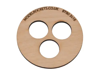 2x BT80 (65mm) 3x18mm centering ring (3mm plywood), Other product options: BT80 3x18mm model rocketry