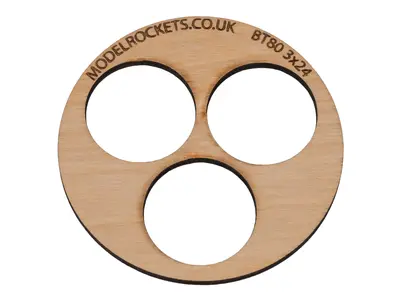 2x BT80 (65mm) 3x24mm centering ring (3mm plywood), Other product options: BT80 3x24mm model rocketry