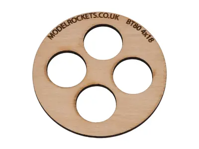 2x BT80 (65mm) 4x18mm centering ring (3mm plywood), Other product options: BT80 4x18mm model rocketry