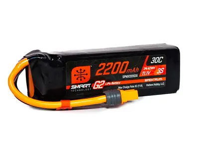 2200mAh 3S 11.1V SMART G2 30C IC3 model rocketry