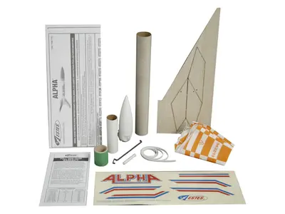 12x Estes Alpha team kit - Build your complete bundle here - Glue on fins - 12 Pack, 3 image model rocketry