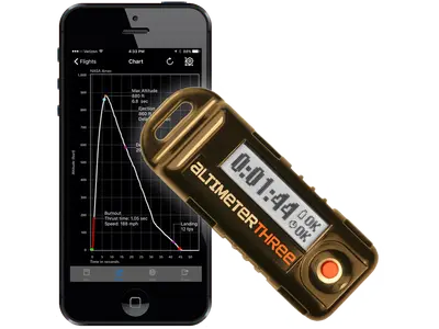 Jolly Logic høydemåler TRE opptil 9000 m (29 500 fot) model rocketry
