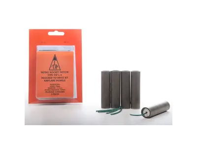 Набір з п'яти (x5) двигунів для моделей планерів/літаків TSP L-4 (D0.9-P) калібру 17,7 мм model rocketry