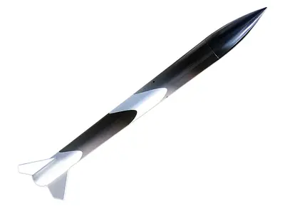 100mm (4") Madcow Torrent model rocket kit, 38mm high power model rocketry