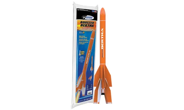 Boosted Bertha - two stage Estes model rocket model rocketry