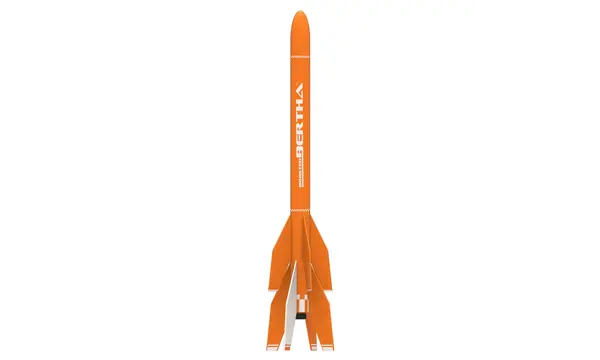Boosted Bertha - two stage Estes model rocket, 2 image model rocketry