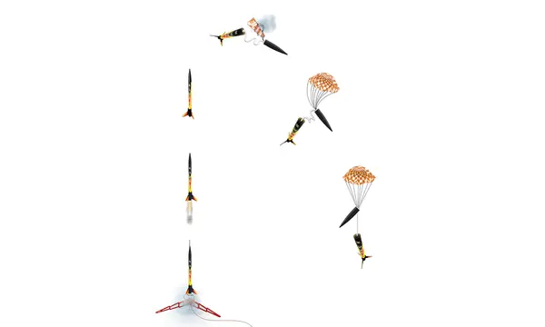Deluxe Taser Ready to fly launch set - includes 6 motors & wadding - Estes, 7 image model rocketry