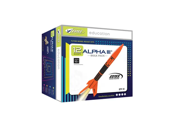 12x pakiet zbiorczy zespołu Estes Alpha III (12 szt.)