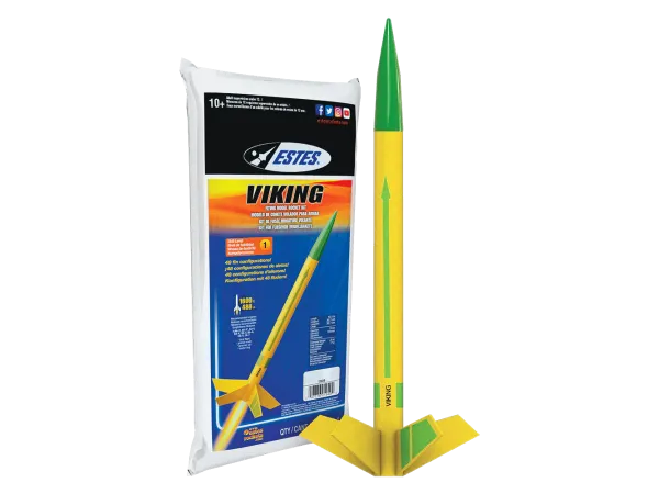 Estes Viking modelraketbyggesæt - færdighedsniveau 2, 18 mm monterings AC raketmotorer model rocketry