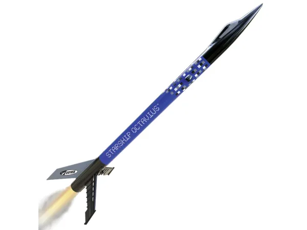 Estes Starship Octavius modelraketbyggesæt - færdighedsniveau 1, 18 mm AC raketmotorer monteret model rocketry