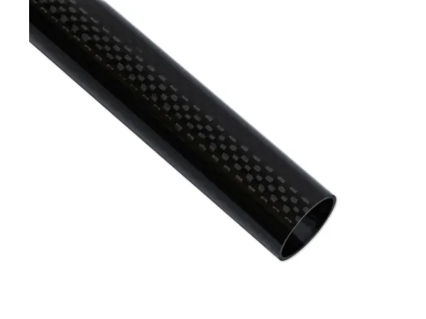 20 mm yderdiameter 18 mm inderdiameter - 3K kulfiberrør - 500 mm længde - højstyrke luftrammehus model rocketry