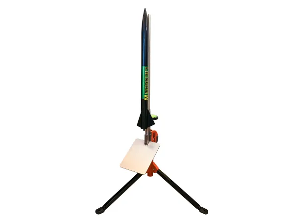 2000mm rail launch pad complete system - Triton multi stand base with stainless steel rail adapter, blast plate and rail stop. model rocketry