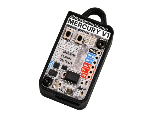 Mercury V1 altimeter & flight logger computer, super accurate and auto uploading and flight charts., Other product options: Mercury V1 Altimeter model rocketry